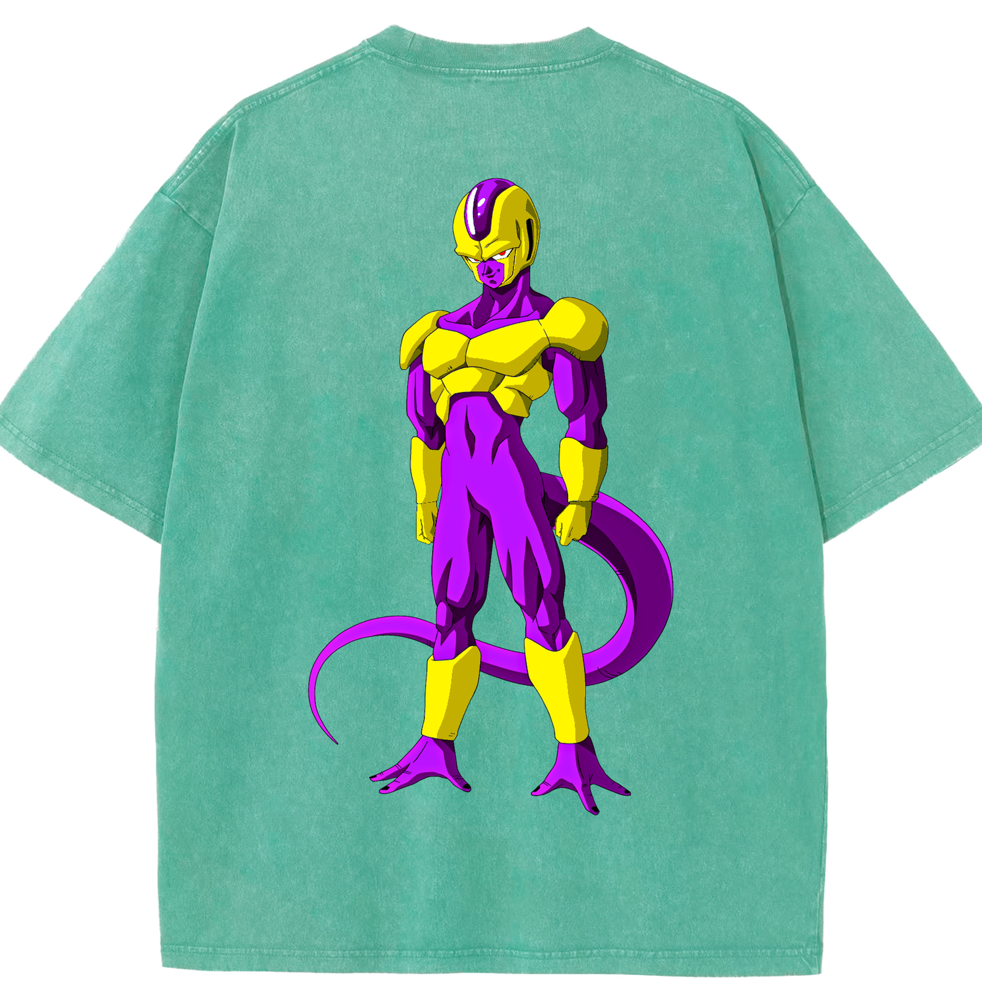 （画像用） ドラゴンボール フリーザ DRAGON BALL Frieza 綿100% ヴィンテージ風 半袖Tシャツ（背面プリント）